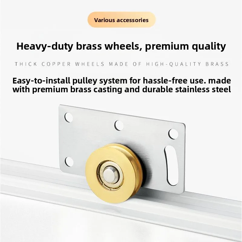 Picture 4: Push-pull Door Track Wardrobe Cabinet Double-slot Mountain-shaped Upper Lower Guide Rails  Alloy Sliding Door Accessories