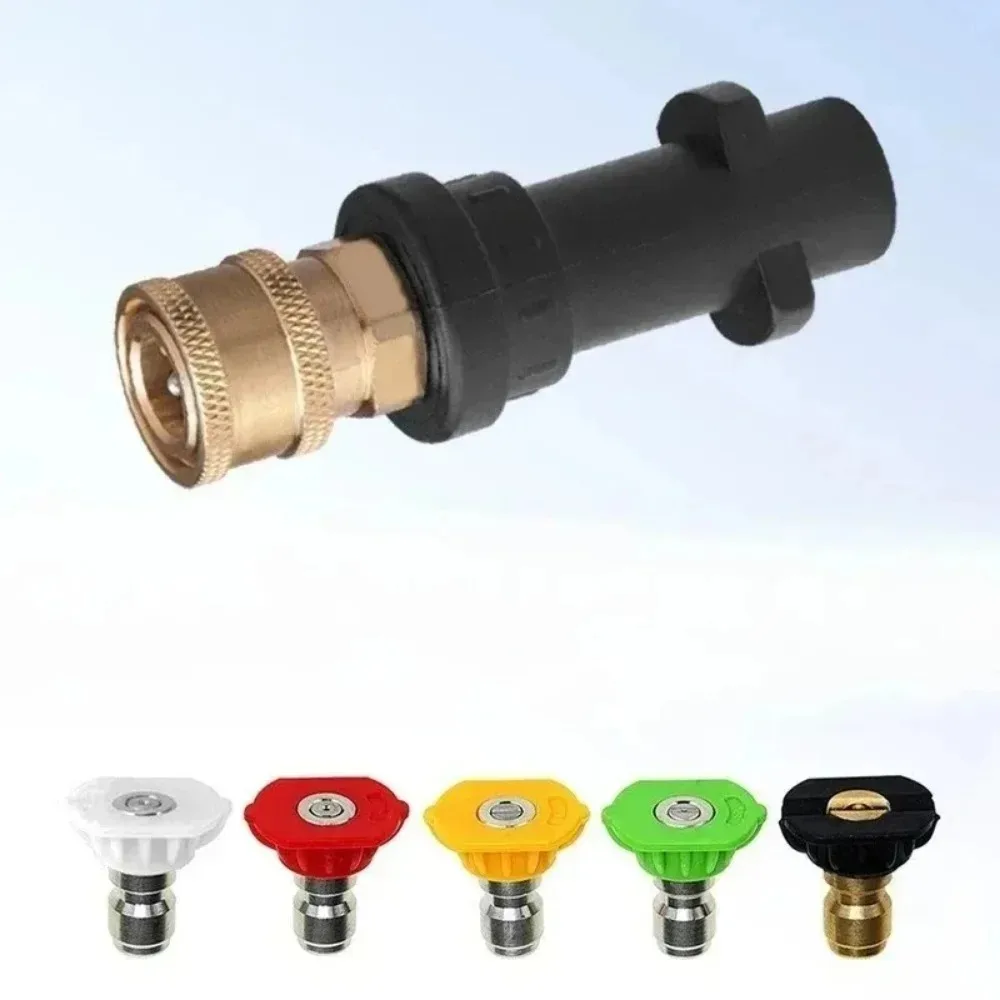 Car Wash Accessories for K2-K7 High Pressure Washer Quick Adapter 5-Color Foam Nozzle Set