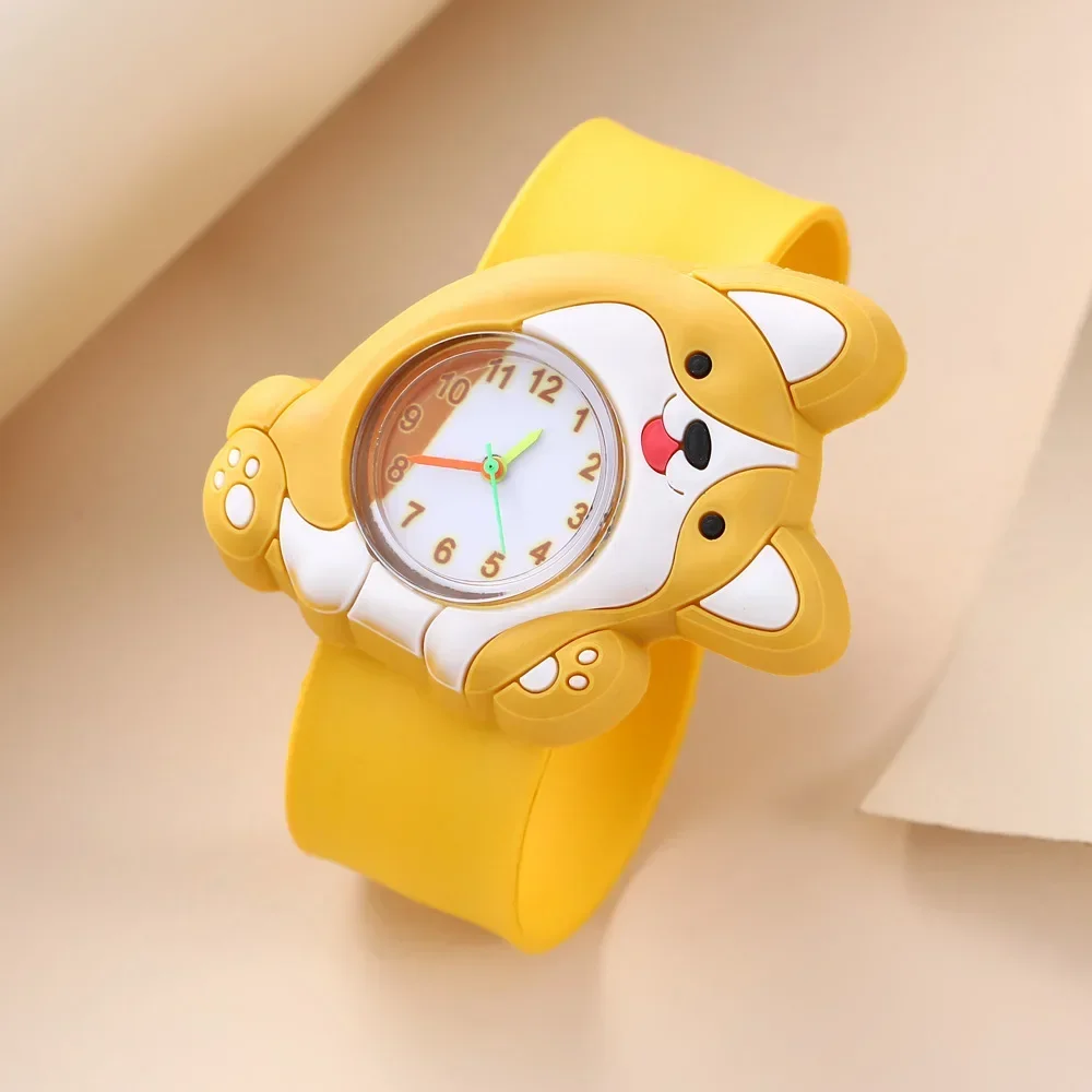 Kids Horloge Cartoon Schattige Dieren Fruit Siliconen Klopte Horloge Meisje Jongen Favoriete Speelgoed Kinderen Quartz Horloge Kerst Verjaardagscadeau