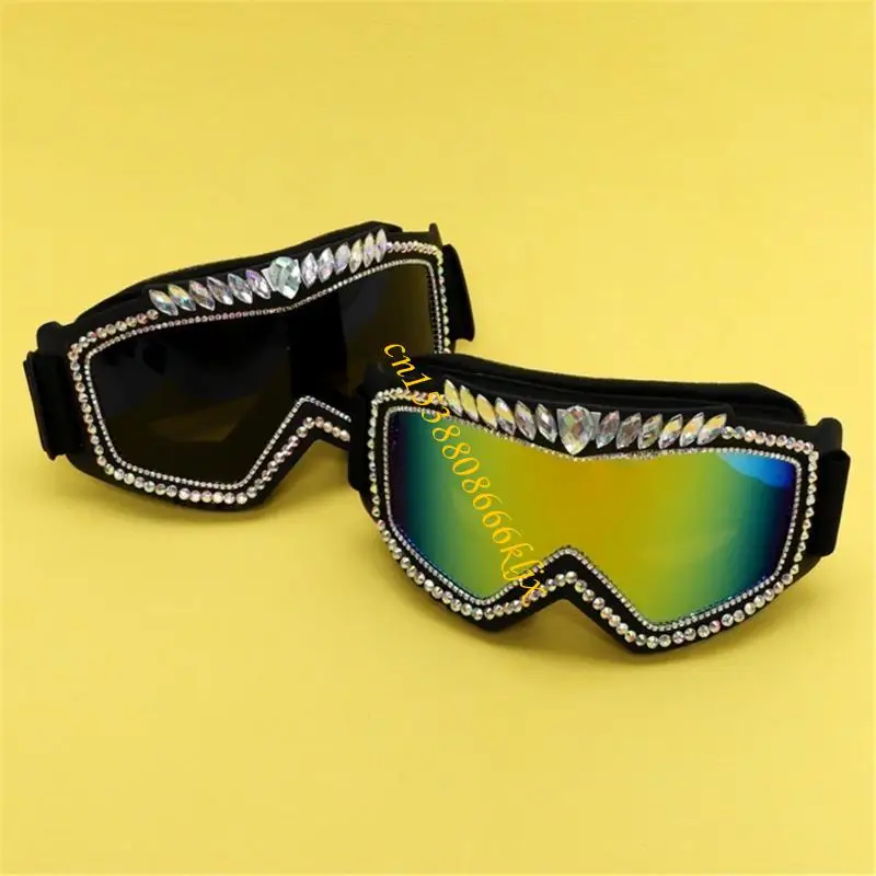 Retros Styles Goggles per occhiali da sole abbelliti festival musicali occhiali per appassionati biciclette 066c