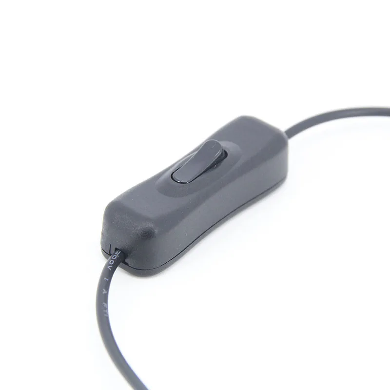 USB 50cm 2.0 A Male to Female Extension power charging Black Cable 304 Switch button ON OFF 0.5m u