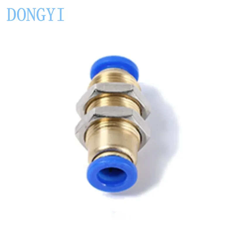 Pneumatic Quick Connection Fittings Bulkhead Through PM PM-4 PM-6 PM-8 PM-10 PM-12