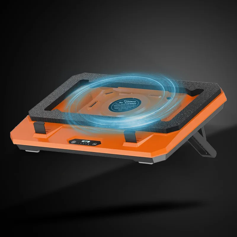 Podkładka chłodząca do laptopa IETS GT351 z turbowentylatorem 4000RPM, stojak chłodzący do gier z pianką uszczelniającą do notebooków 13-17.3 cala, filtr przeciwpyłowy, A