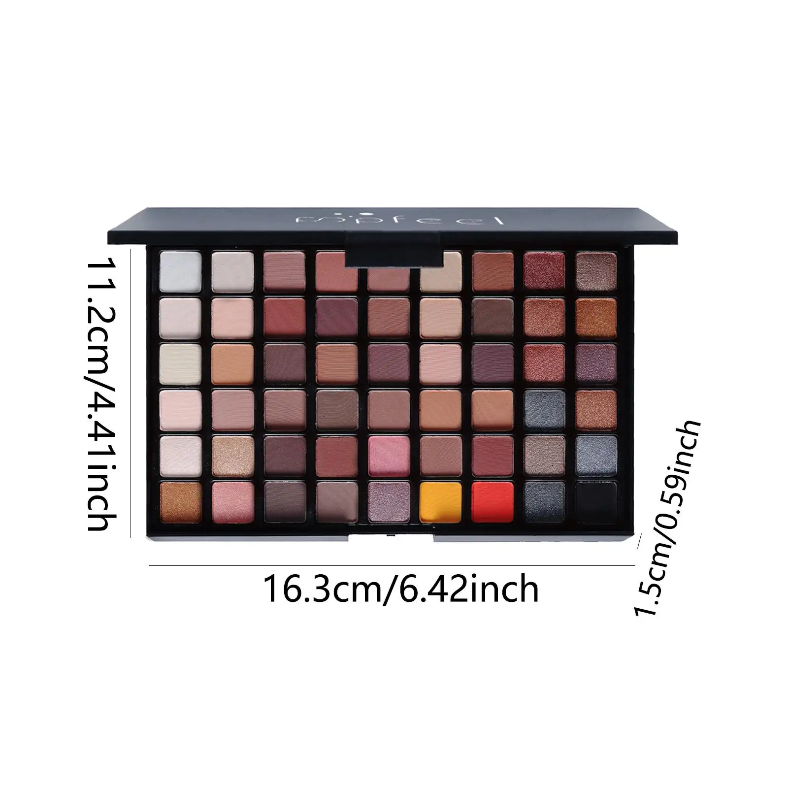 54-Farben-Lidschatten-Palette, hochpigmentierte Enhancer, dauerhafte Augenpigmente