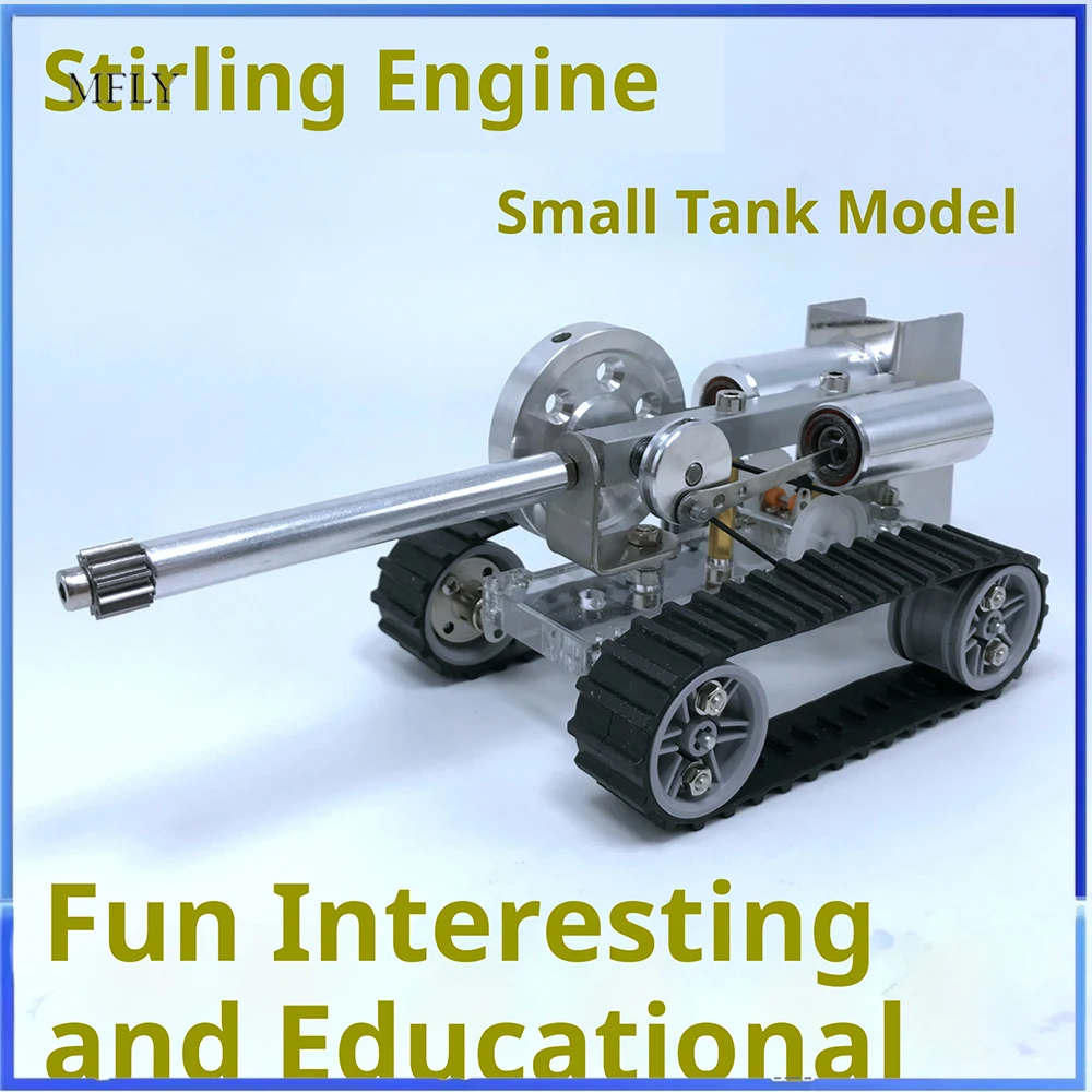 Retro All Metal Stirling Engine Tank Model Motor Kit Mini Generator Steam Engine Model Science And Technology Teaching Toy
