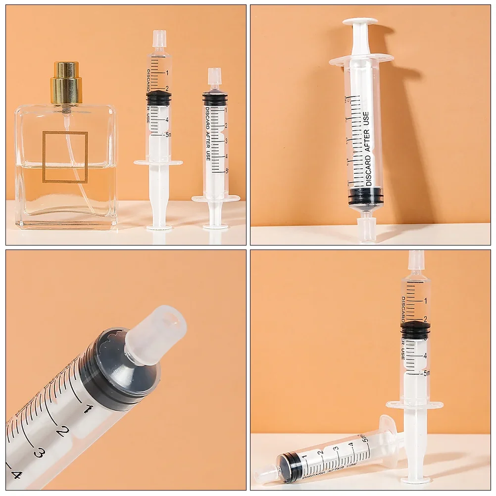 5 /10ml 10pcs No Needle Premium Material Tight-seal Syringe Perfume Dispenser Clear Scale Travel Jeringas De 10ml Plastic with