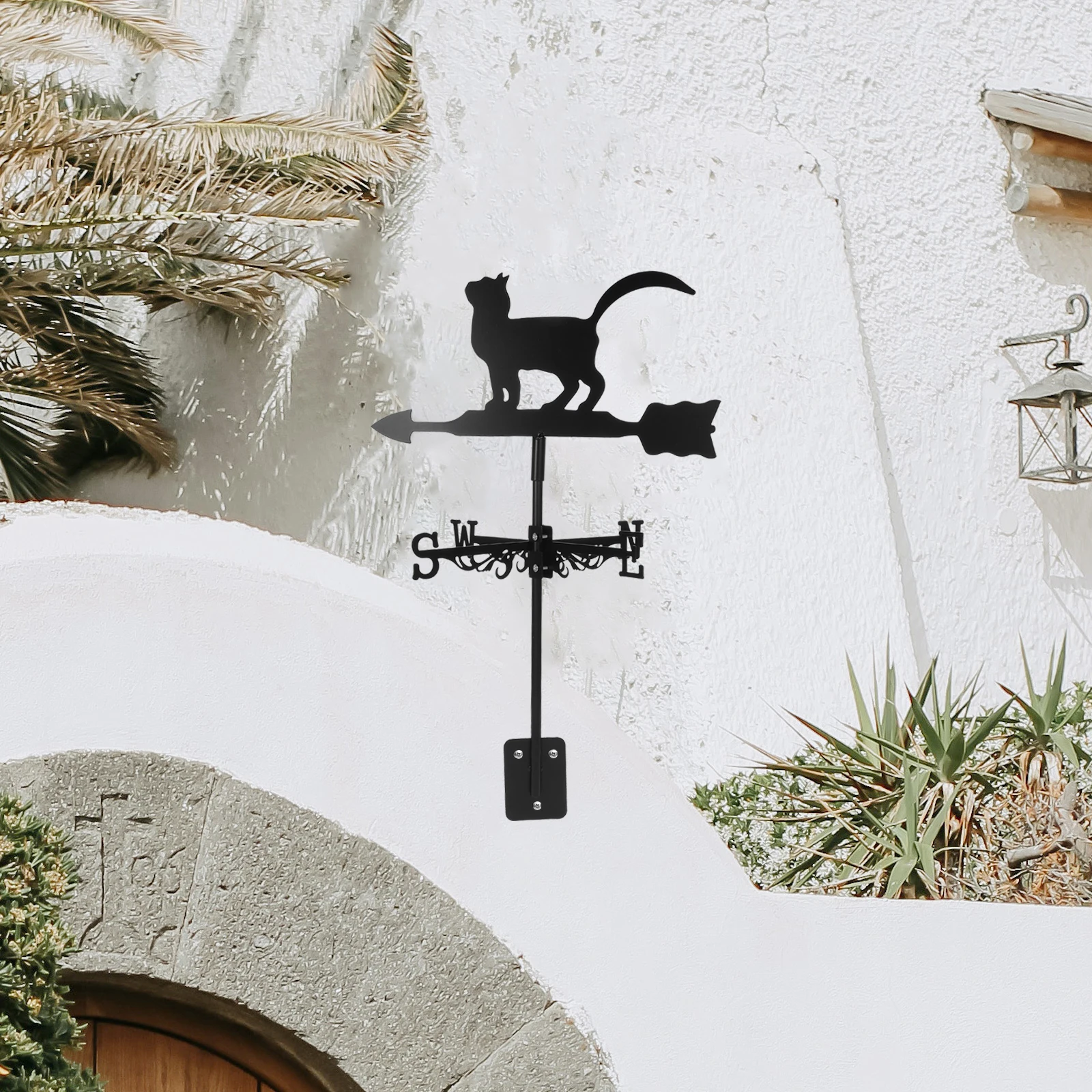 

Cat Weathervane Stainless Steel Wind Direction Indicator Kitten Metal Garden Decoration Yard Lawn Patiodecking Kit Weather Vane