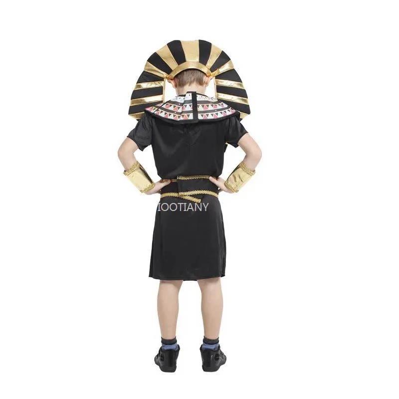 M-XL Ragazzi Bambini Il Faraone dell'Egitto Abiti Cosplay Carnevale per bambini Costumi tradizionali egiziani Carnevale Abito in maschera