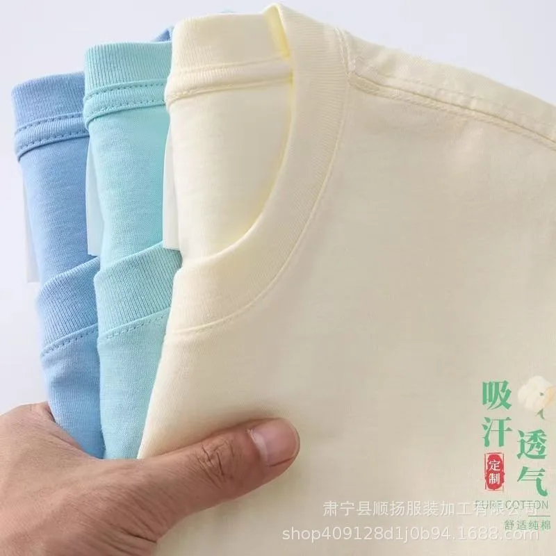 

Cotton-Shirt Custom Workwear Printed Round Neck Short Sleeve Building Shirt Advertising Shirt Cultural Shirt Cl