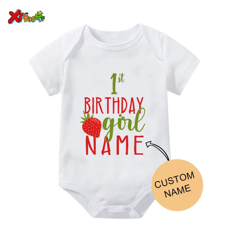 Strawberry Birthday Outfit Family Party Shirt Girl Sweet One Baby Girl First Birthday Matching Shirt 1st Party Shirt Custom Name