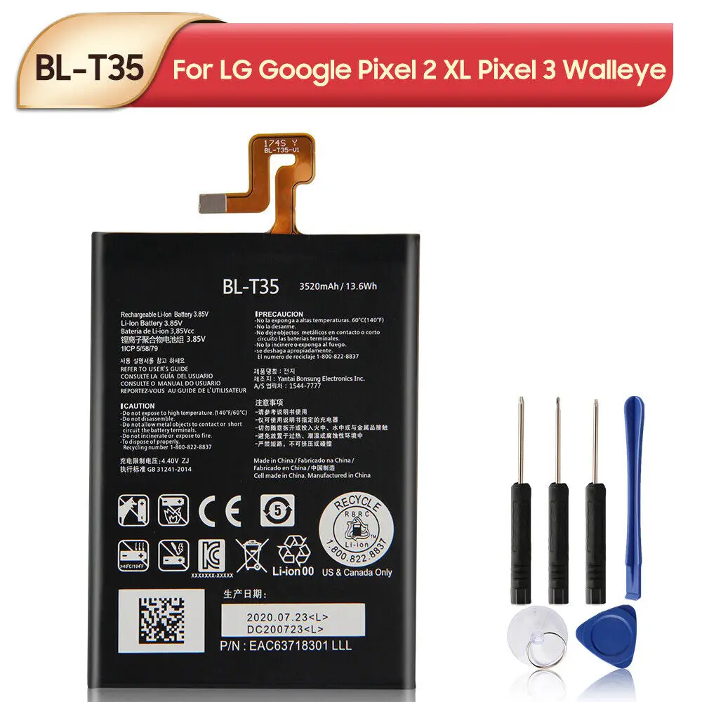 Original Replacement Battery BL-T35 For LG Google Pixel 2 XL Pixel 3 Walleye