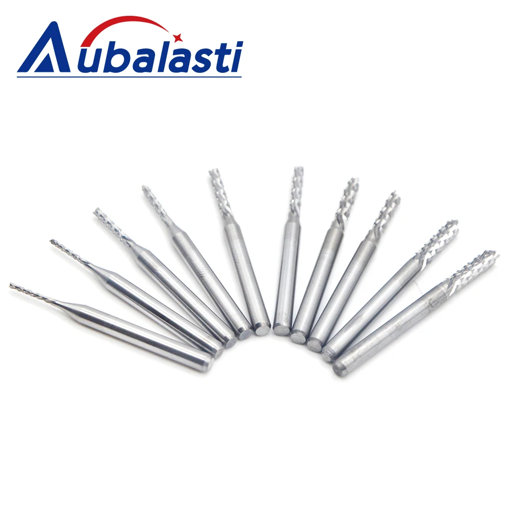 CNC Machine Router Bit Mini PCB Carbide End Mill Tools 3.175 Diameter Cutting Bits CNC Milling Cutters Kit CNC Cutter Milling