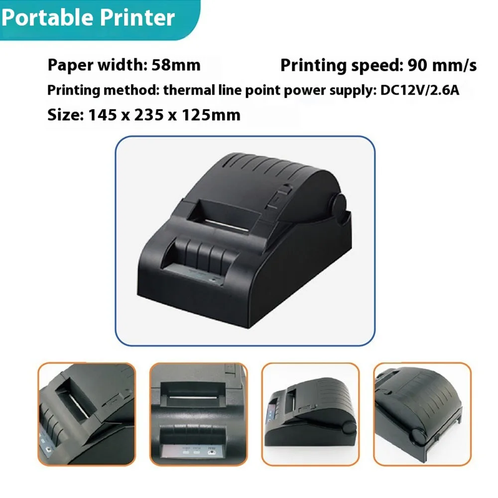 Thermal Receipt Printer Suitable for Designated Model of Gold Densitometer Paper Width 58mm DC12V 2.6A