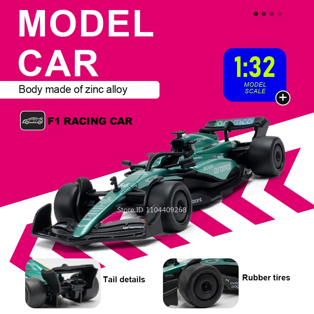 

1:32 Scale Formula F1 Racing Car Metal Model Toy Simulation Static Die Casting Models Toys for Children Adult Collections