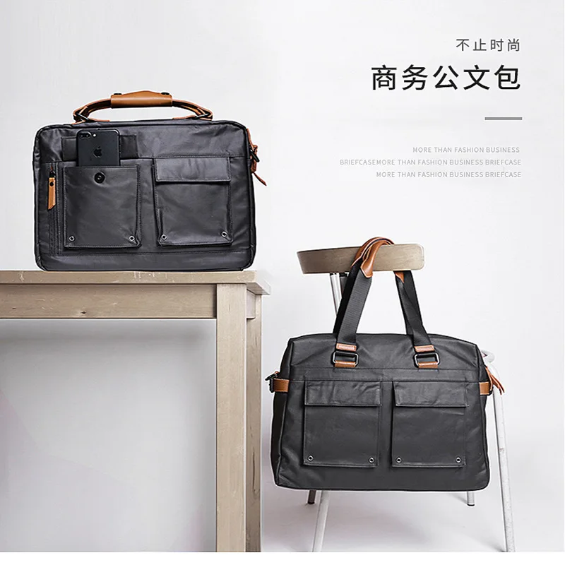 Commuter Laptop Laptop Laptop Bag Simple Business Crossbody Large Capacity Multi functional 16 inch Waterproof Shoulder Bag