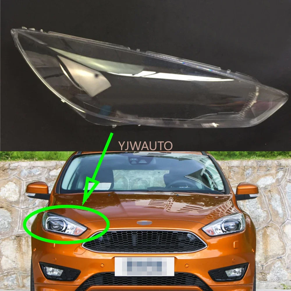 

Для Ford Focus 2015 2016 2017 2018 крышка фар автомобиля линза фары замена переднего абажура лампы капоты авто корпус