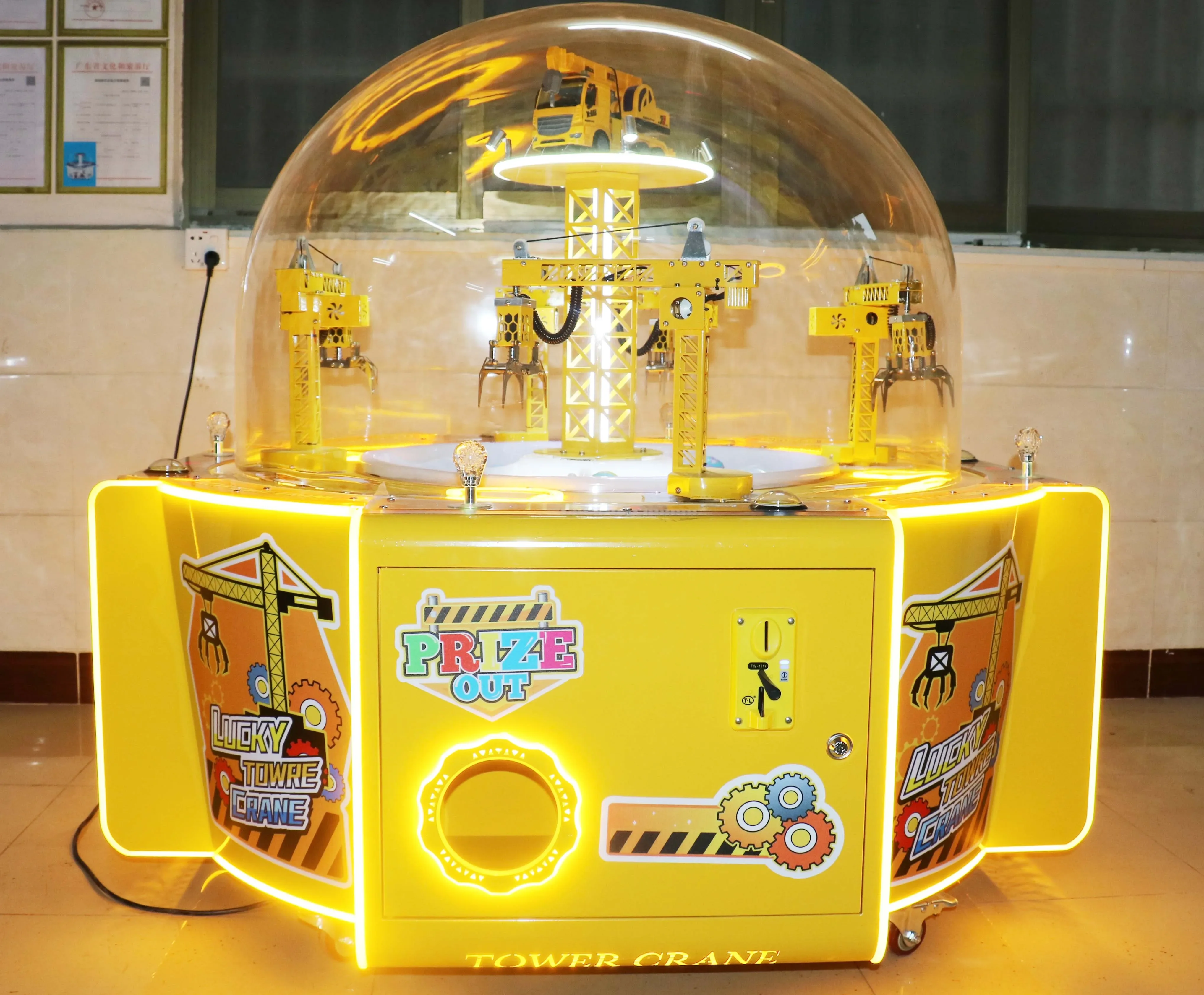 1pcs 4 Player Prize Arcade Gaming Coin Pusher Kids Coin Operated Arcade Machine