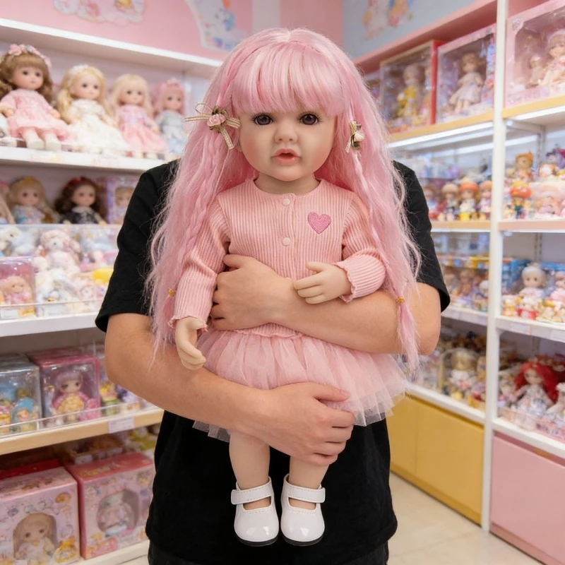 

Кукла Бетти 55 см с голубыми глазами, очаровательная девочка, водонепроницаемое полностью виниловое тело, игрушка для ванны