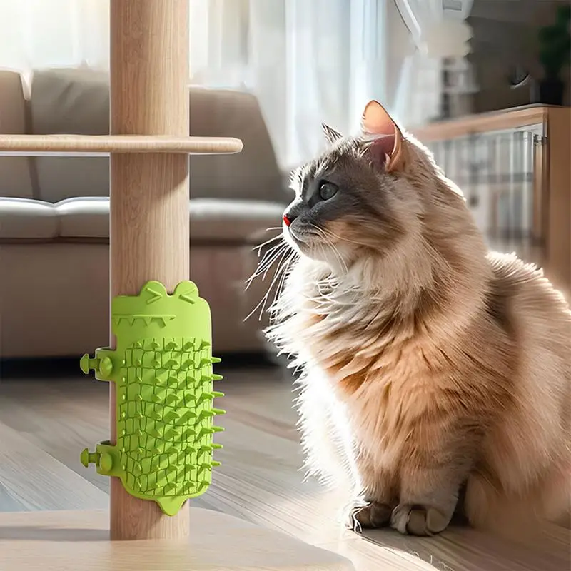 Cat Corner Brush Adjustable Wall Corner Scratcher Kitten Massage Combs Pet Face Scratcher For Itching Relieving Removing Loose