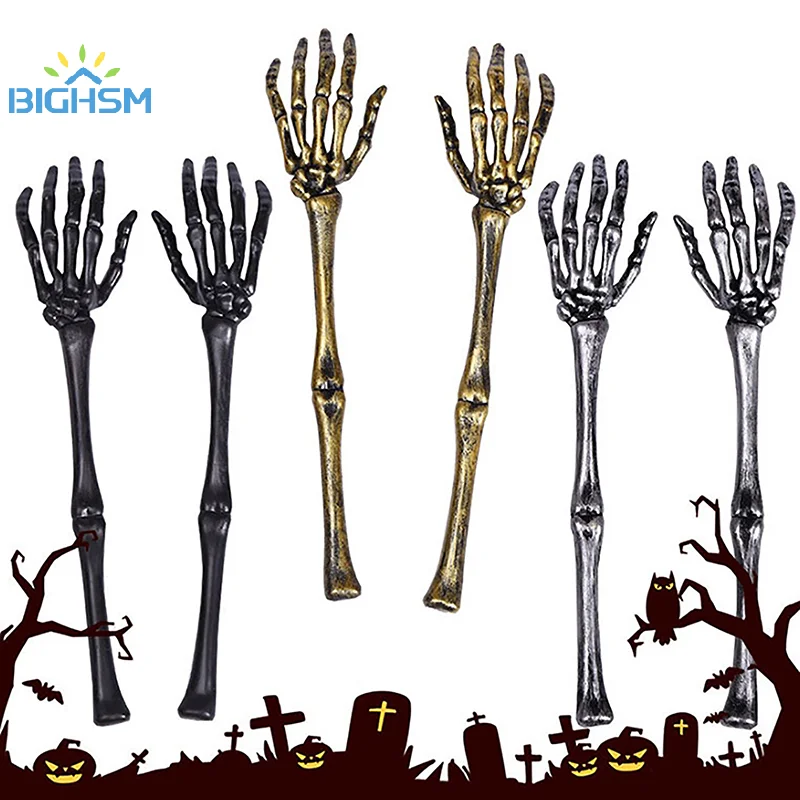 2 Pcs Salad Spoon Decorate Skull Claw Dessert Spoons Making Tools Mixing Hands Plastic Serving Forks