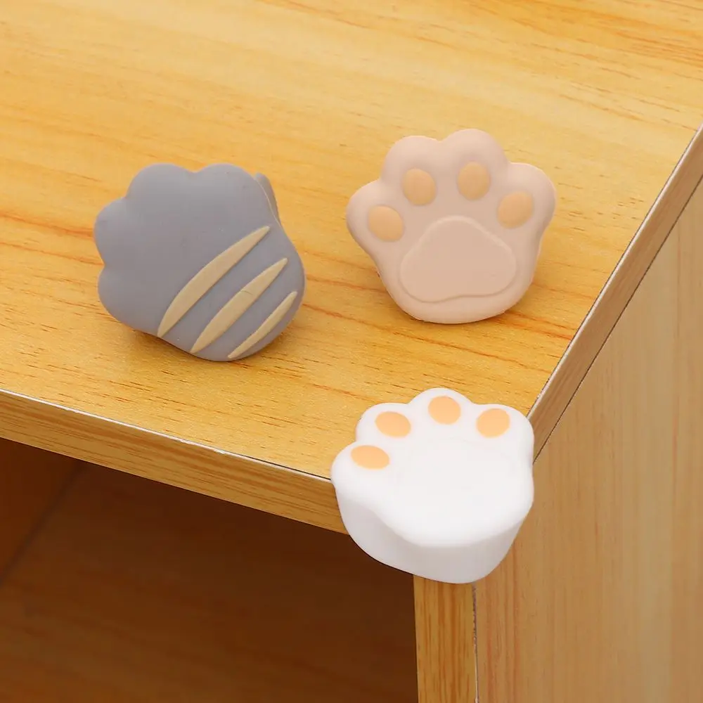 

1 Pc Corner Safe Protector Cat Paw Soft Silicone Baby Table Desk Corner Guard Edge Anticollision Guards Baby Security Protection