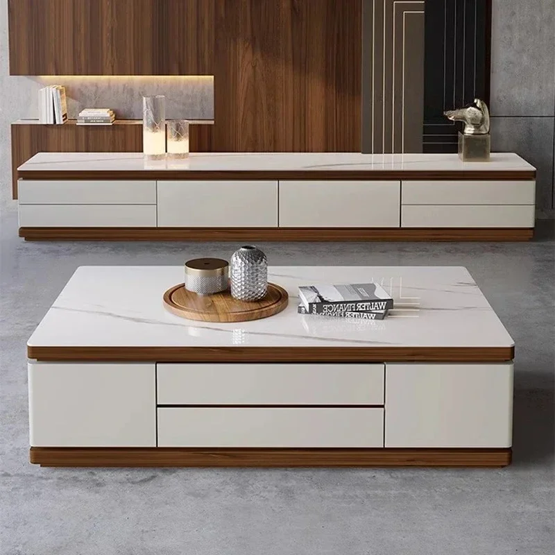 

For Living Room Drawers Coffee Table Storage Luxury Modern Wood Cheap Coffee Dinner Minimalist Meubles Postmodern Furniture