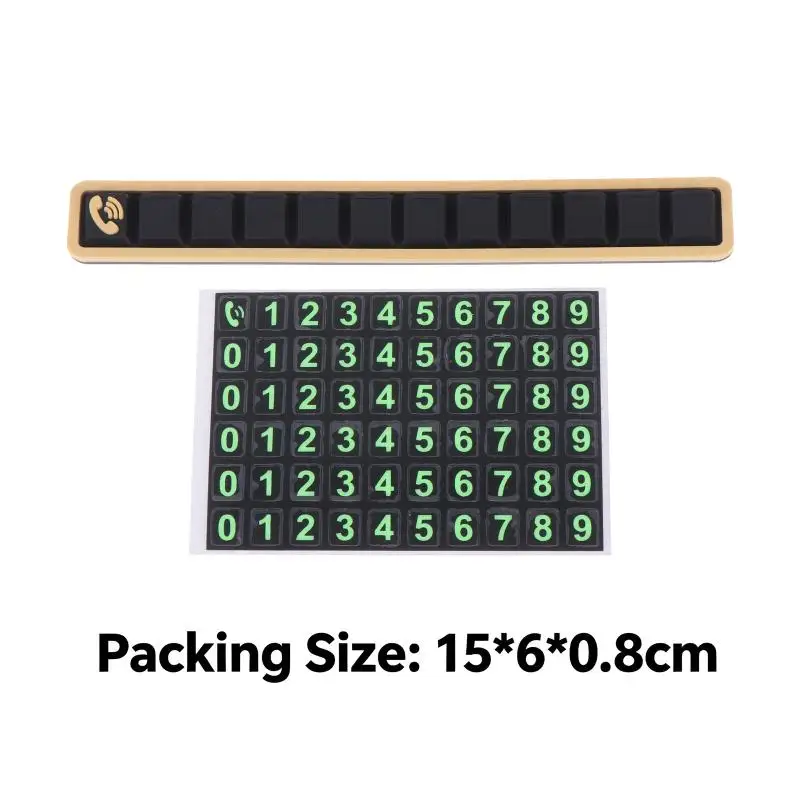 Car Temporary Parking Phone Number Plate Luminous Digits Lightweight Portable No Trace Paste for Car Temporary Parking - view 6