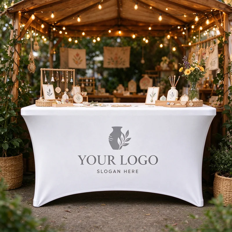 Custom logo tablecloths—suitable for business events, weddings, anniversaries, trade shows, booths, parties, festivals, and birt
