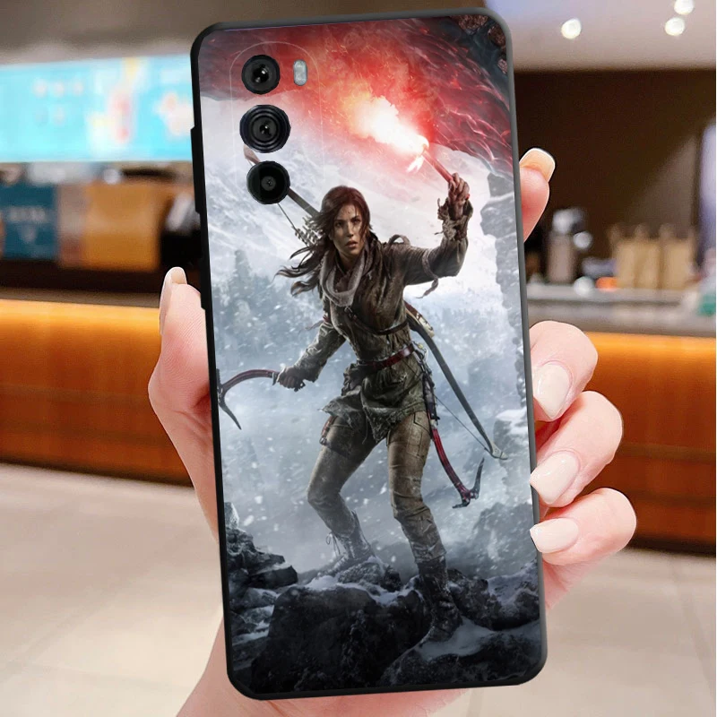 حافظة هاتف لهاتف موتورولا إيدج 50 40 برو 60 50 40 30 Ultra Neo Fusion Moto G85 G72 G53 G54 G84 G13 G32 لارا كروفت تومب رايدر #5