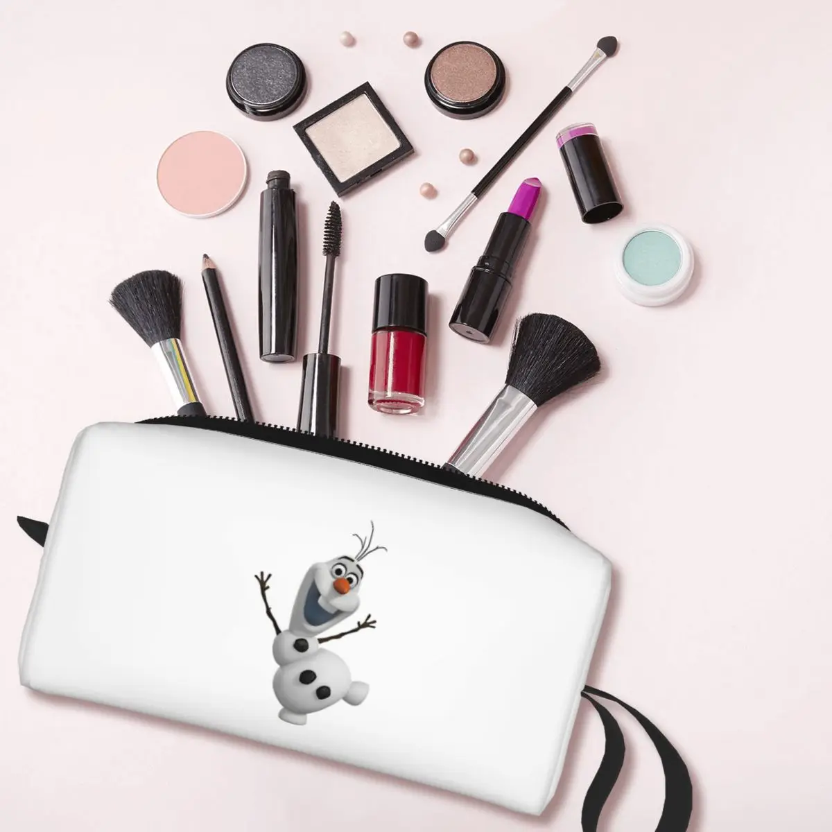 Frozen Elsa Olaf Large Makeup Bag Zipper Pouch Travel Cosmetic Bags Organizer for Women image 3