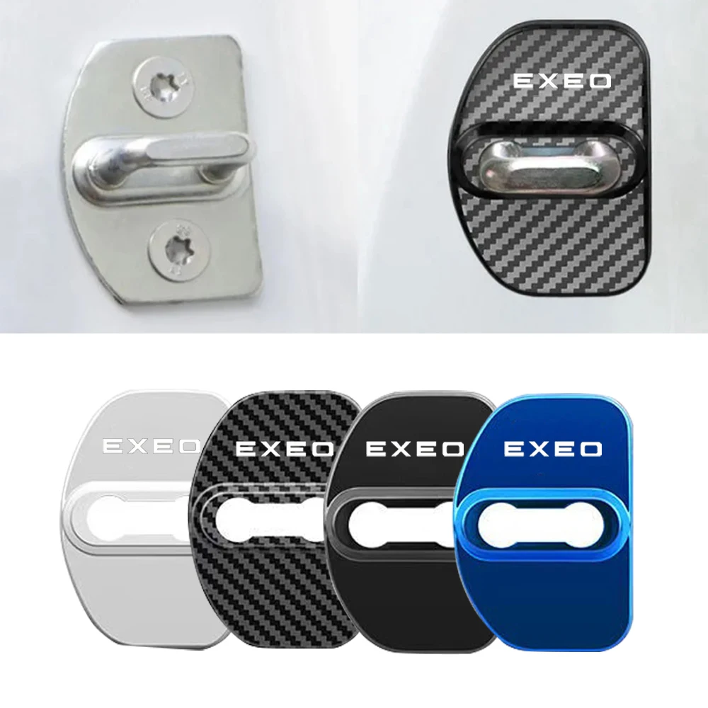

4pcs Car Door Lock Buckle Protection Cover Anti-rust Waterproof for Seat EXEO ST Sport 2009 2010 2011 2012 2013 Auto Interior