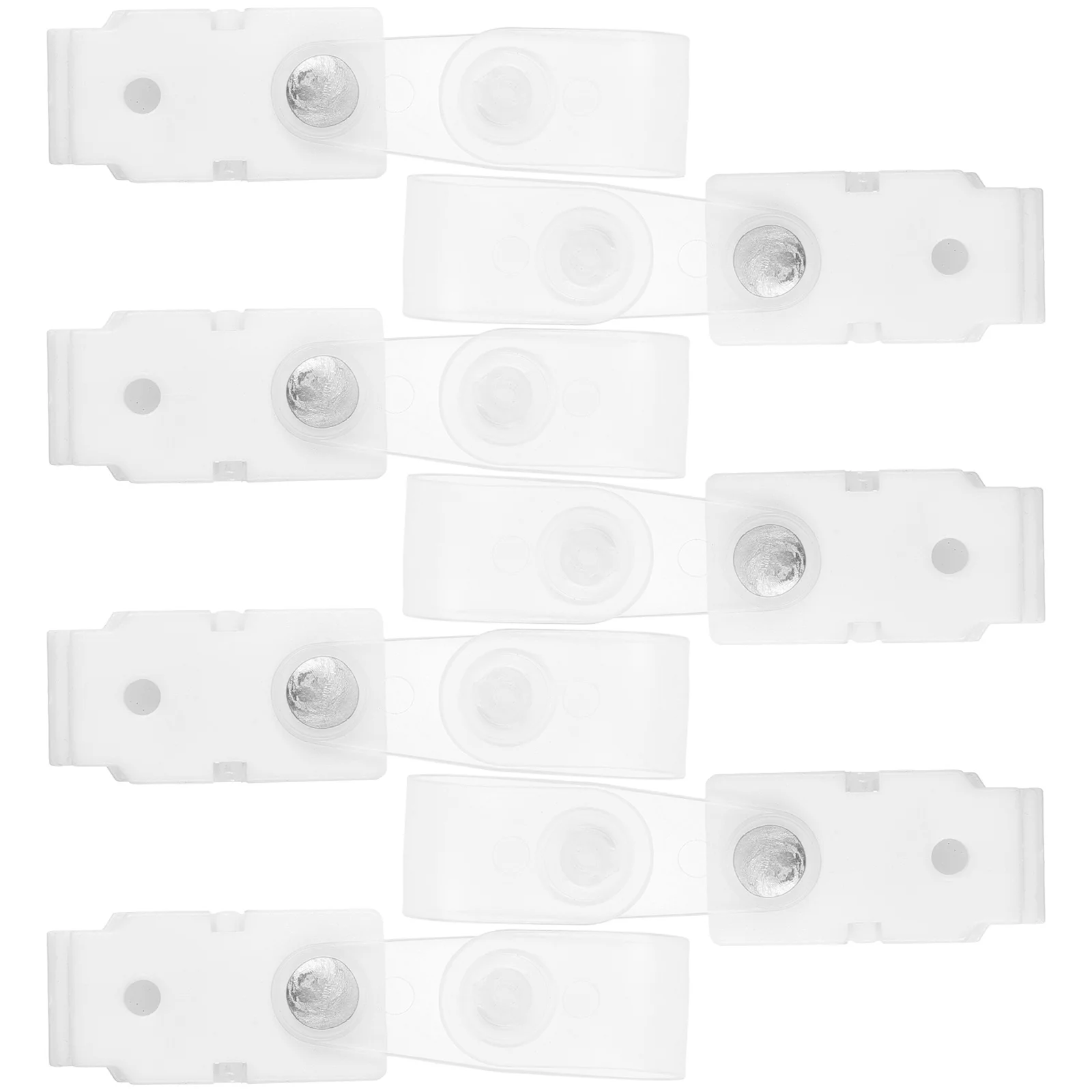 

20 pcs Work Name Tag Clip Plastic Name Badge Id Card Clips Acrylic Lightweight Portable For Office Id Badges Lanyard