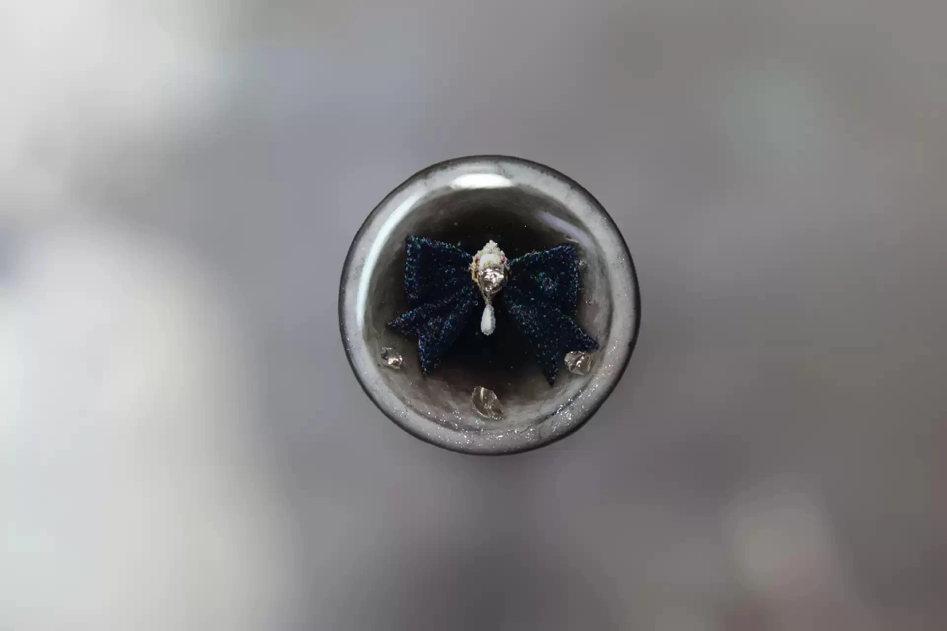 S Dula 手作り三次元接着剤手彫刻黒蝶磁気接眼レンズアイチップブライス Bjd 人形アクセサリー