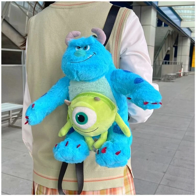 Anime Monsters Inc Sullivan Anime Goods Cartoon Sulley Decoration Plush Backpack Birthday Toys Dolls Gift Kids