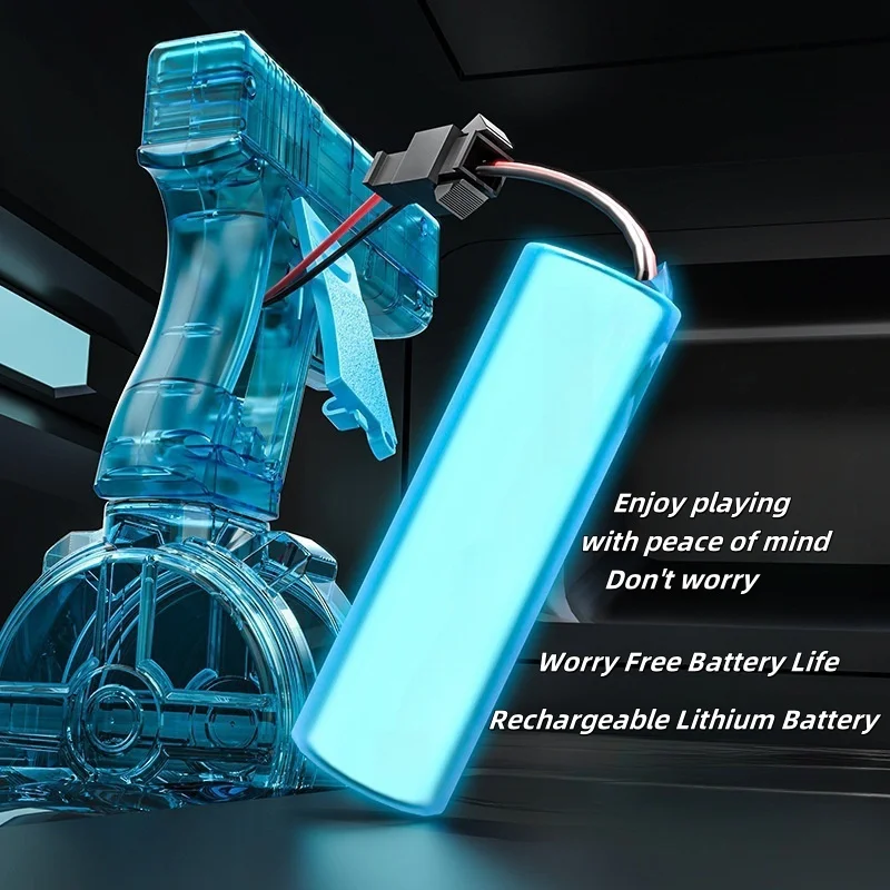 مسدس مياه كهربائي لهب غلوك مع مسدس خفيف الوزن باعث للضوء، لعبة مناسبة هدية للشاطئ الصيفي في الهواء الطلق