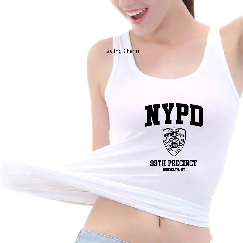 

Brooklyn 99 Precinct Pattern Tank Top Women's Yoga Sports Workout Sleeveless Tops Gym Vest