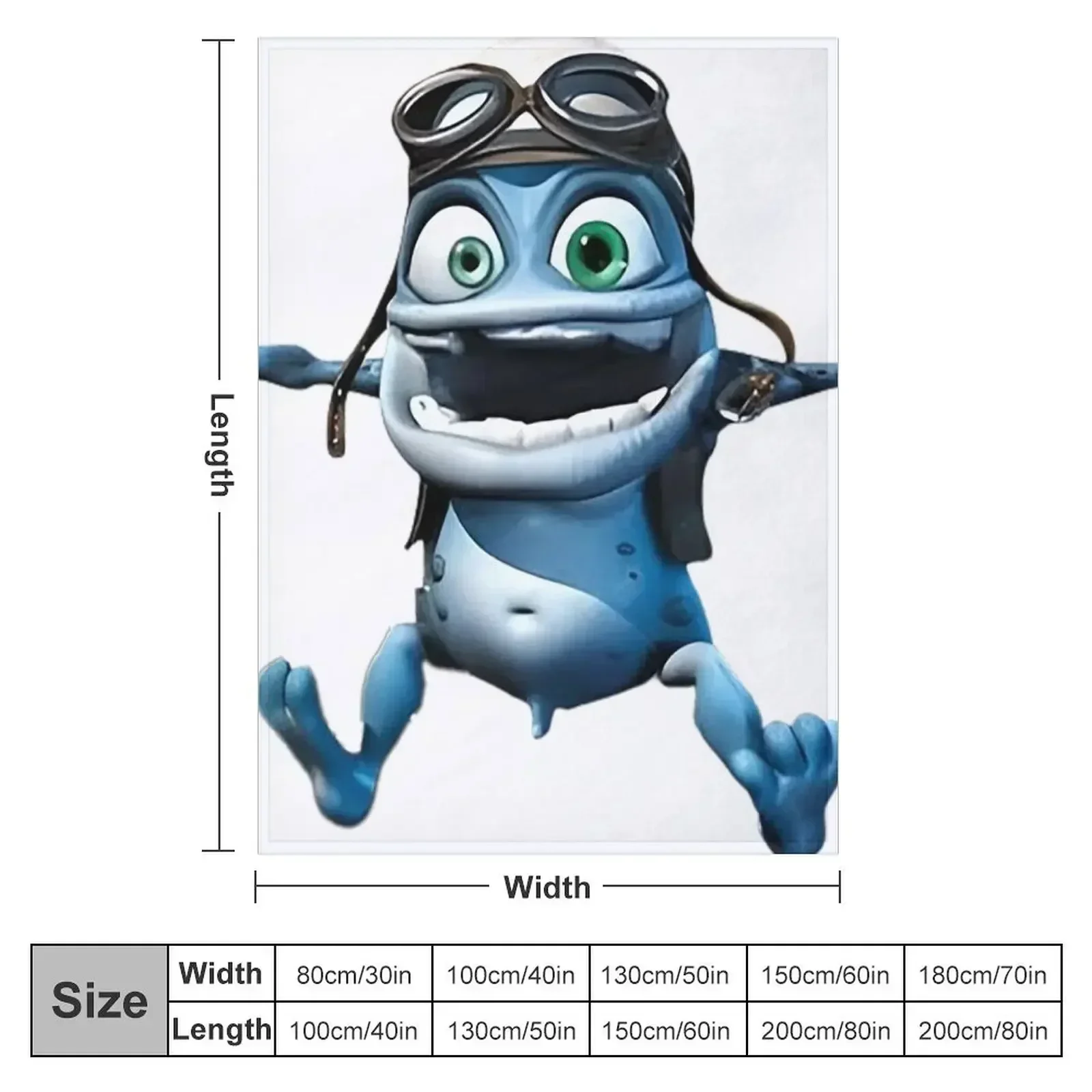 Crazy frog Throw Blanket couch cozy soft plush fuzzy picnic outdoor blanket