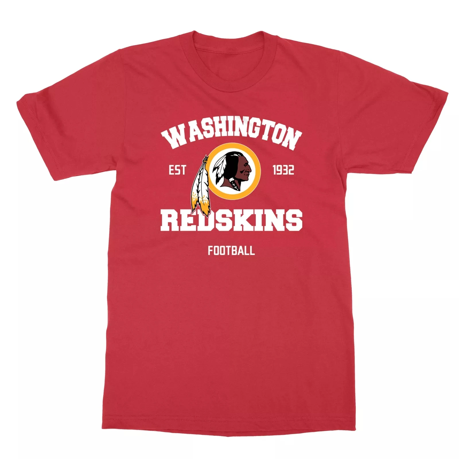 Washington Redskins Fußball-Baumwoll-T-Shirt, Unisex, für Herren und Damen, kurzärmelig, Sommer-Tops, Fans Essentials, täglich, lässig, modisch