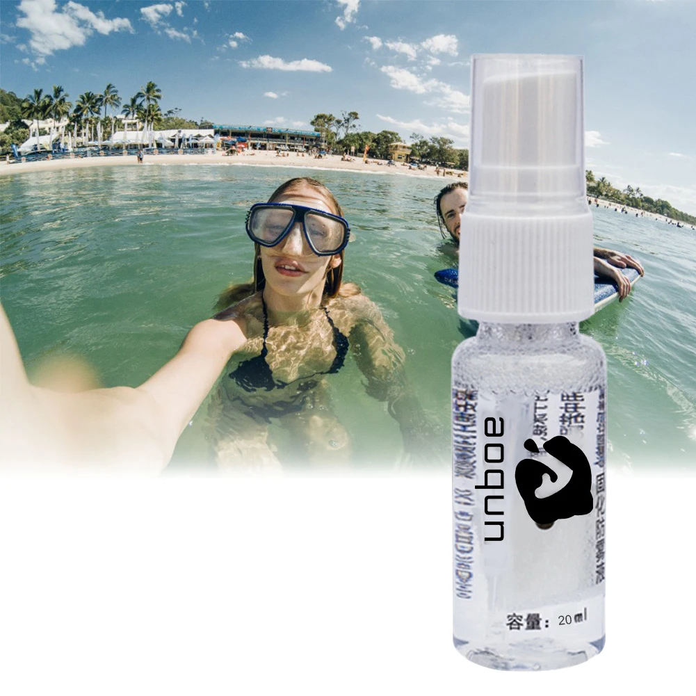 Espray antivaho para gafas de natación, limpiador de lentes de máscara de buceo, botella vacía, 20ml