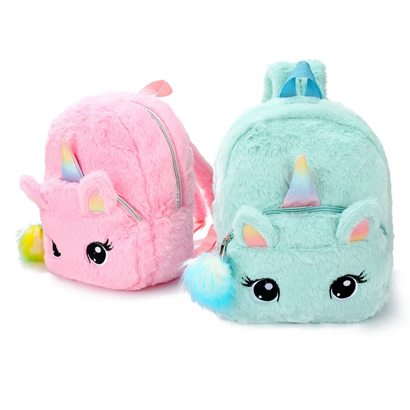 Cute Cartoon Unicorn Kids School Bags for Girls Soft Pink Bags Children Schoolbag Kindergarten Baby Travel Snacks Backpack Toys