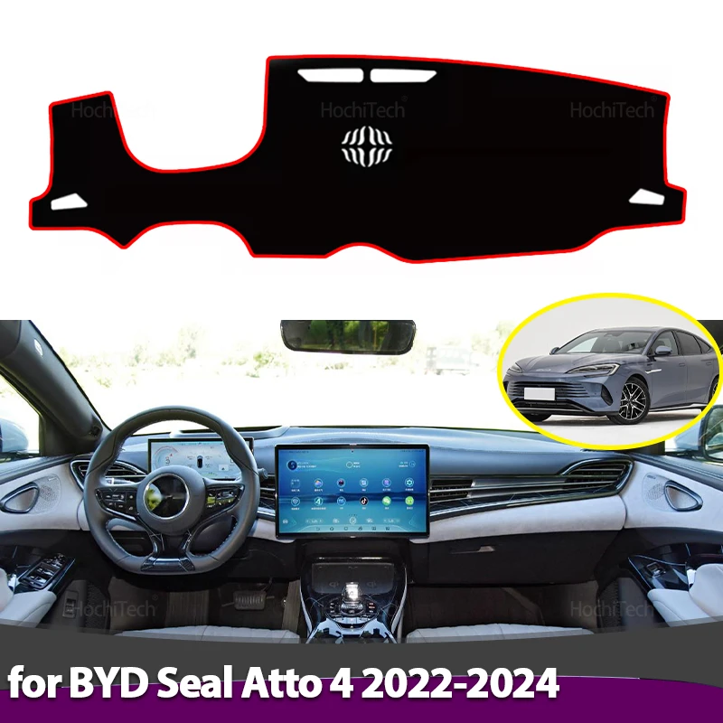 

Чехол на приборную панель для BYD Seal Atto 4 2022 2023 2024, избегайте света, противоскользящий, противогрязный коврик, солнцезащитный козырек, защитный коврик для приборной панели, аксессуары