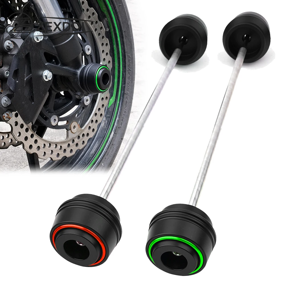 

For Kawasaki Ninja ZX6R ZX 6R ZX636 2010-2025 ZX-10R ZX10R Accessories Motorcycle Front Wheel Axle Fork Slider Crash Protector