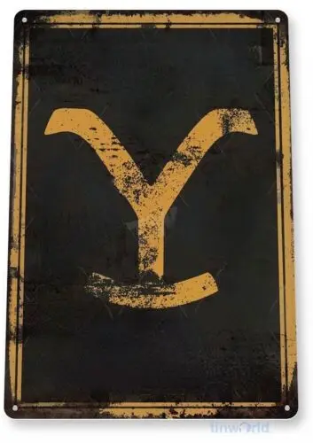 YELLOWSTONE Blechschild 11x8 Zoll, Reproduktion, rustikales Ranch-Metallschild – Aluminium