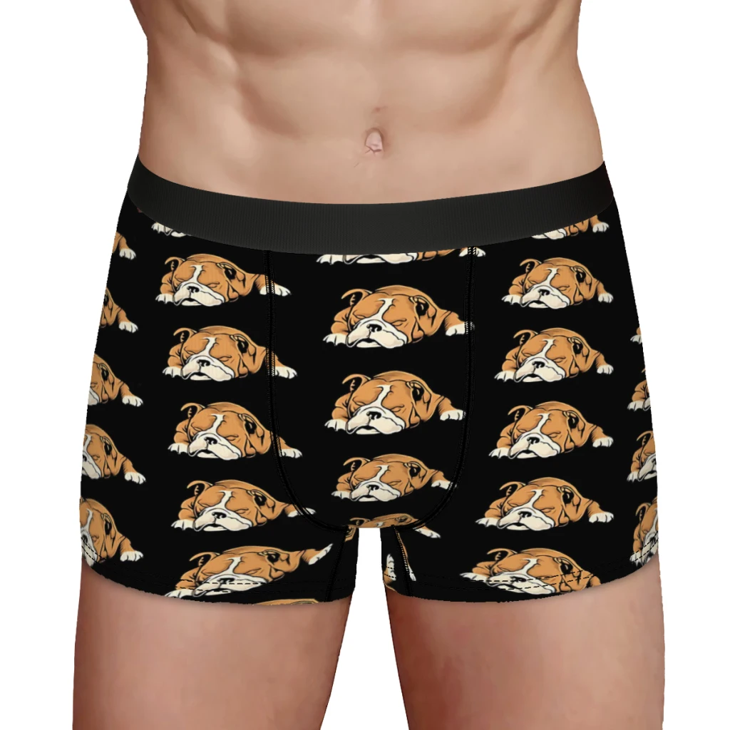 Calzoncillos de Bulldog Inglés para hombre, ropa interior, pantalones cortos ventilados, Bóxer