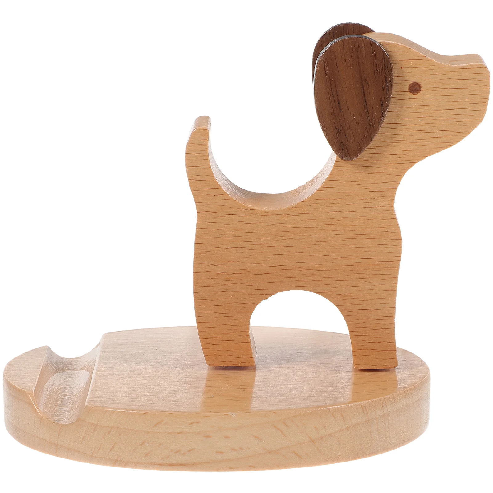 

Puppy Phone Holder Cell Stand Wooden Mobile Bracket Display Support Telephone Creative