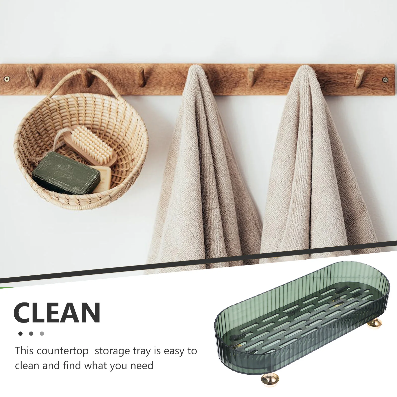 رف تصريف على سطح الطاولة، منظم أساسيات الحمام، مظهر عصري أنيق، سهل التنظيف، حامل صابون الأطباق ذاتي التصريف #3