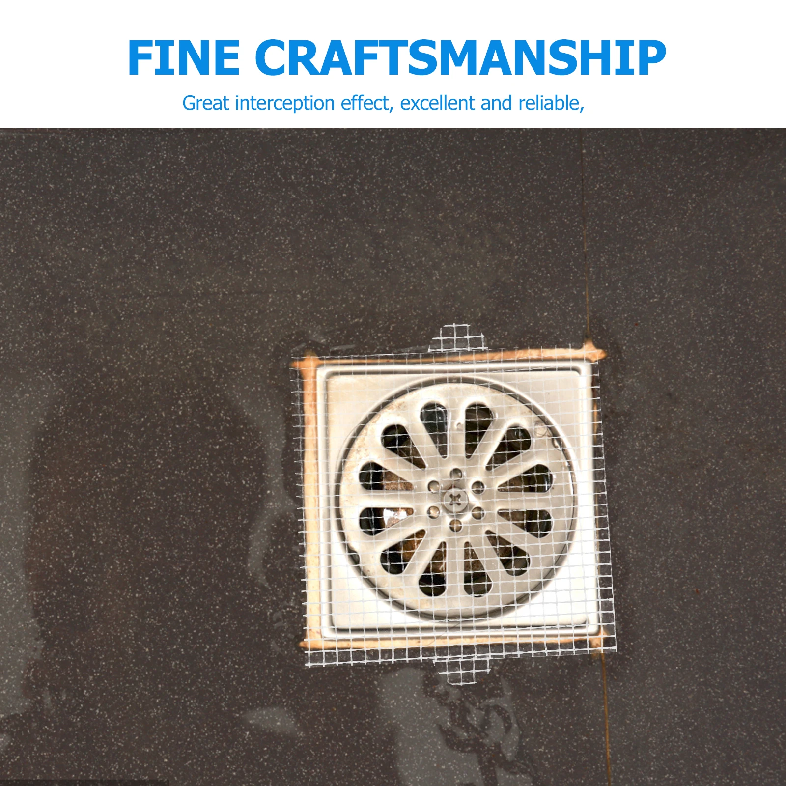 

50pcs Floor Drain Sticker Bathroom Hair Filter Decal Strong Adhesive Easy Install Mesh Design For Sink Bathtub Wash Basin