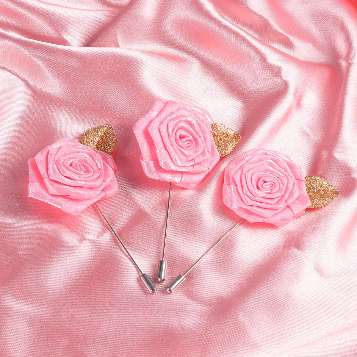 

12 Pcs Corsage Brooch Breastpin for Women Clothes Boutonniere Pins Decorate Fabric Flower Suit Bride Wedding
