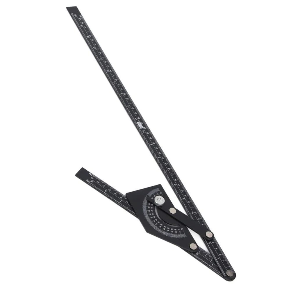 Aluminum Alloy Multi Angle Protractor Ruler for Woodworking Projects 180 Degree Measuring Tool with Clear Scales