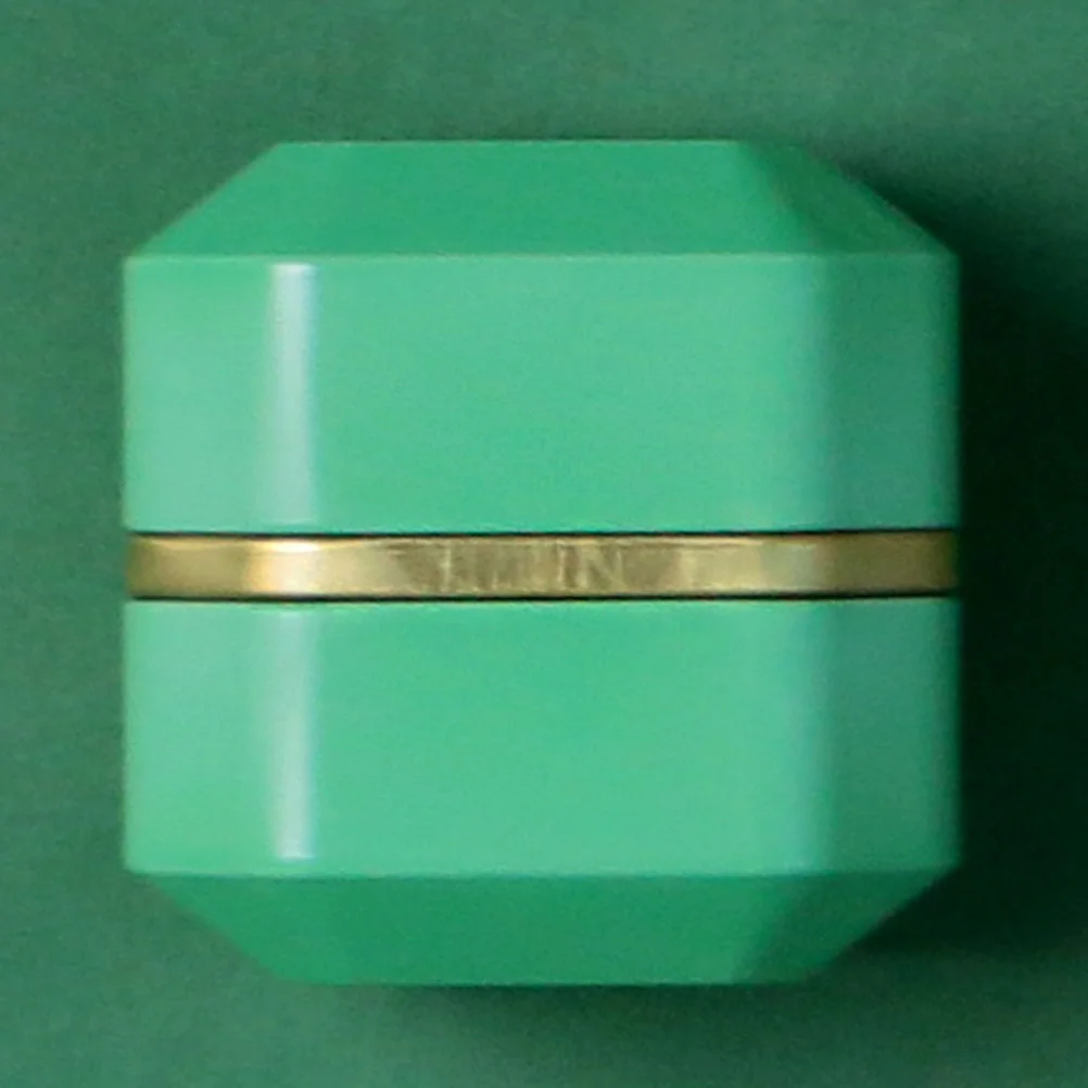 

Tinplate Tea Storage Box Compact Sealed Tea Container Diamond Jar Shape Small Green for Coffee Nuts Spices Pantry Use